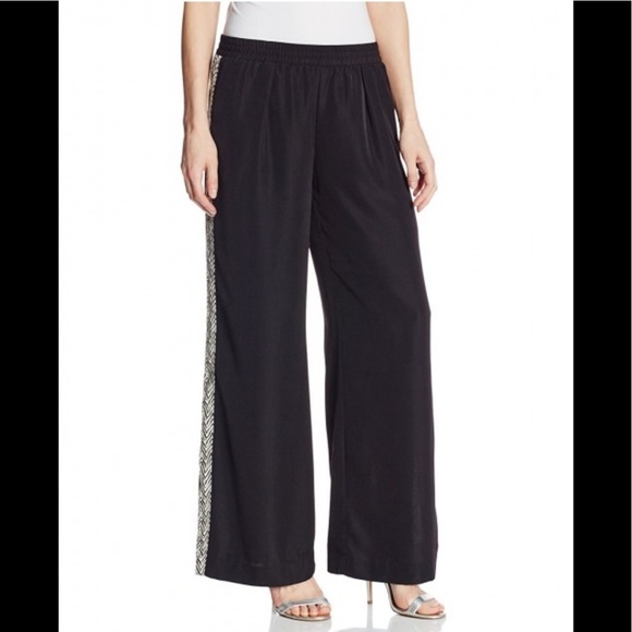 Sanctuary Side Stripe Elastic Waist Pants Black XS - Picture 1 of 5